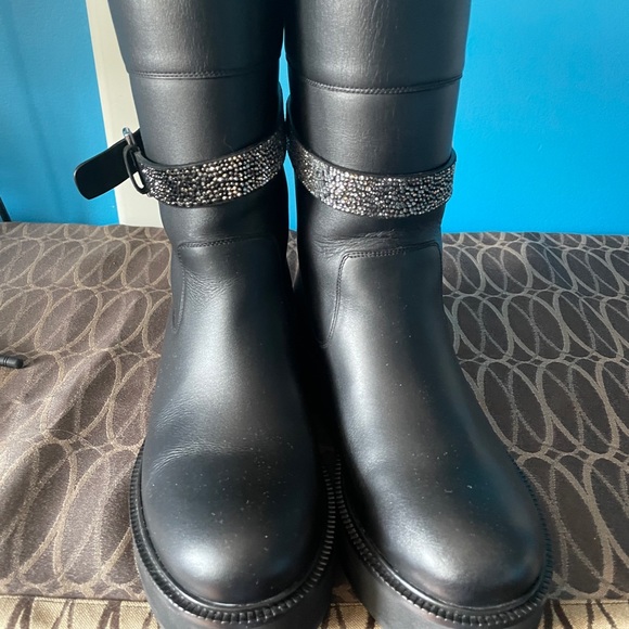 Salvatore Ferragamo Crystal Embellished Boots (Size 6) - Picture 1 of 3